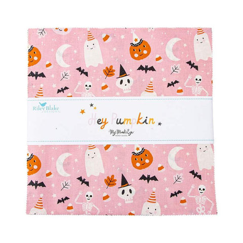 SALE Hey Pumpkin Layer Cake 10" Stacker Bundle - Riley Blake Designs - 42 piece Precut Pre cut - Halloween - Quilting Cotton Fabric