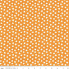 Image of the Costume Maker's Act II Scaredy Cat Buttons Orange quilting cotton fabric. Features cats on an orange background. Cute Little Fabric Shop