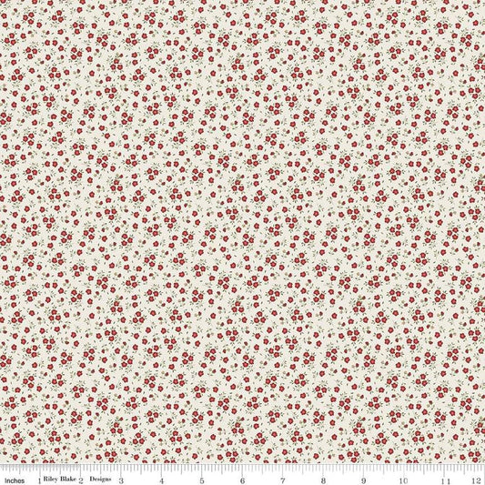 DEAL Anne of Green Gables Ditsy C16126 Red - Riley Blake Designs - Blossoms Floral Flowers- Quilting Cotton Fabric - Licensed Product