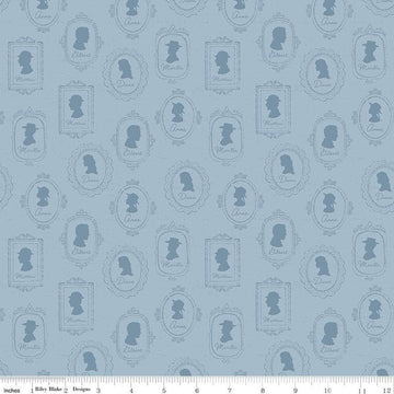 DEAL Anne of Green Gables Silhouettes C16123 Blue - Riley Blake Designs - Portraits Characters - Quilting Cotton Fabric - Licensed Product