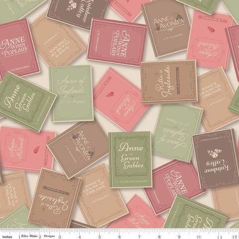 SALE Anne of Green Gables Books C16122 Cream - Riley Blake Designs - Book Novel - Quilting Cotton Fabric - Licensed Product