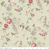 DEAL Anne of Green Gables Floral C16121 Sage - Riley Blake Designs - Flowers Leaves Birds - Quilting Cotton Fabric - Licensed Product