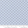 Image of the Star Spangled Checks Dawn quilting cotton fabric by Moda Fabrics. Features gingham on a blue background. Cute Little Fabric Shop