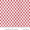 Image of the Star Spangled Checks Rocket quilting cotton fabric by Moda Fabrics. Features gingham on a red background. Cute Little Fabric Shop