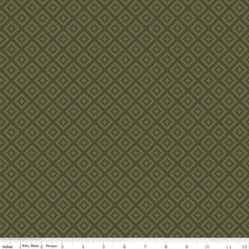 SALE National Parks Diamonds C15099 Chive - Riley Blake Designs - Geometric - Quilting Cotton Fabric