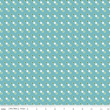 SALE Cozy Christmas Dot C7971 Blue - Riley Blake Designs - Lori Holt - Diagonal Dots  - Quilting Cotton Fabric