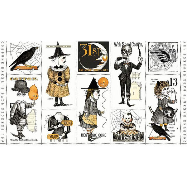 SALE Costume Maker's Act II Medium Patch Panel PD16002 - Riley Blake Designs - Halloween - J Wecker Frisch - Quilting Cotton Fabric