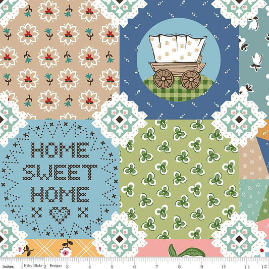3-Yard cut- Prairie Very Prairie WIDEBACK WB15577 Multi - Riley Blake - Lori Holt - 108" - Quilting Cotton Fabric