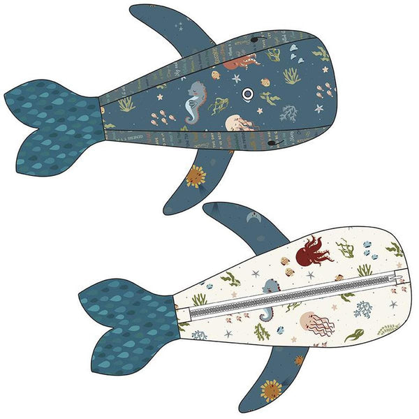 SALE Whale Zipper Pouch Quilt Pattern P177 by Jennifer Long - Riley Blake - INSTRUCTIONS Only - Confident Beginner Fat Eighth Friendly