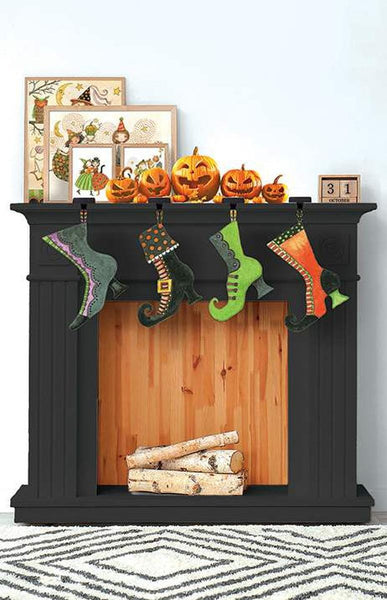 SALE Ghoul Friends Witches' Boots FELT Panel FT16059 by Riley Blake - Pieces for Witch Boot Stockings - Polyester Felt Panel