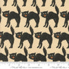 Image of the Home Sweet Haunt Black Cat Bone quilting cotton fabric by Moda Fabrics. Features scats on a green background. Cute Little Fabric Shop