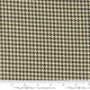 Image of the Home Sweet Haunt Houndstooth Bone quilting cotton fabric by Moda Fabrics. Features houndstooth on a brown background. Cute Little Fabric Shop