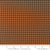 Image of the Home Sweet Haunt Houndstooth Rust quilting cotton fabric by Moda Fabrics. Features houndstooth on an orange background. Cute Little Fabric Shop