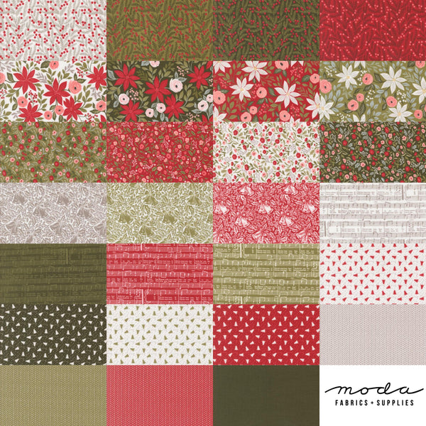 Berry and Pine Mini Charm Pack 2 1/2" Stacker Bundle - Moda Fabrics - 42 piece Precut Pre cut - Halloween Spooky - Quilting Cotton Fabric