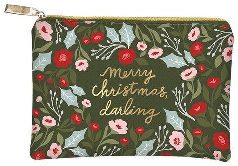 SALE Glam Bag Merry Christmas Darling 1005-86 - Moda Fabrics - Lella Boutique - Vinyl Bag - Zippered Bag