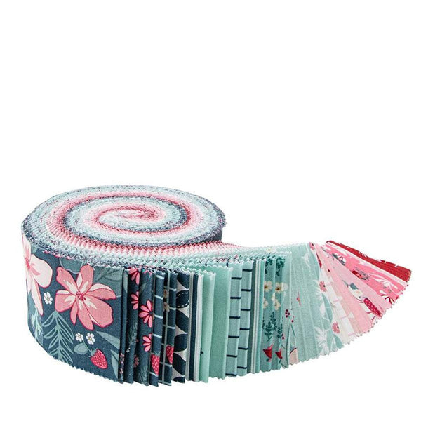 Berry Market 2.5 Inch Rolie Polie Jelly Roll 40 pieces - Riley Blake - Precut Pre cut Bundle - Vivid Colorful - Quilting Cotton Fabric
