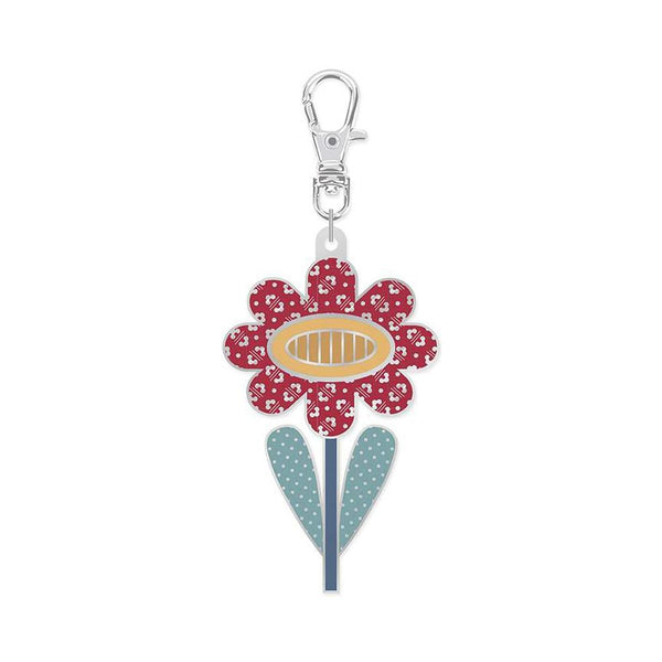 SALE Lori Holt Enamel Happy Charm ST-40878 Flower - Riley Blake Designs - Approximately 1 1/4" x 2".