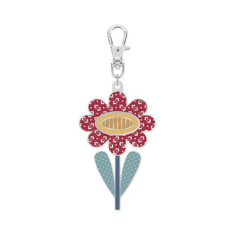 SALE Lori Holt Enamel Happy Charm ST-40878 Flower - Riley Blake Designs - Approximately 1 1/4" x 2".