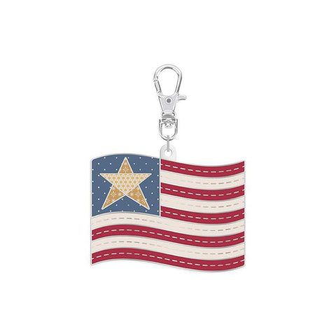 SALE Lori Holt Enamel Happy Charm ST-40877 Flag - Riley Blake Designs - Approximately 1 1/4" x 2".
