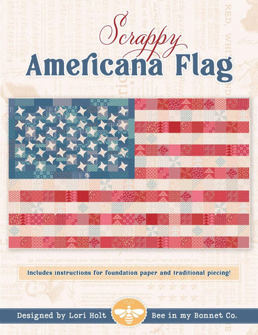 SALE It's Sew Emma Scrappy Americana Flag Quilt PATTERN P051-ISE-294 by Lori Holt - Riley Blake - Instructions Only - Uses Paper Piecing