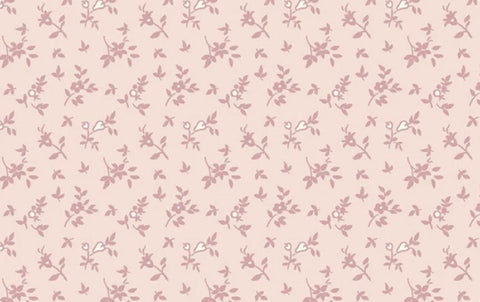 12" End of Bolt - SALE Exquisite Stems C10705 Blush - Riley Blake Designs - Floral Pink Flowers on Pink - Quilting Cotton Fabric