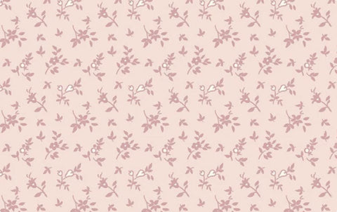 12" End of Bolt - SALE Exquisite Stems C10705 Blush - Riley Blake Designs - Floral Pink Flowers on Pink - Quilting Cotton Fabric