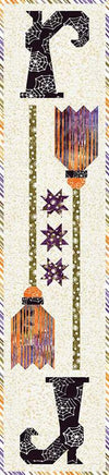 New Wheels Runner Quilt PATTERN P157 - Sandy Gervais - Riley Blake Design - INSTRUCTIONS Only - Halloween Witch Broom Boots