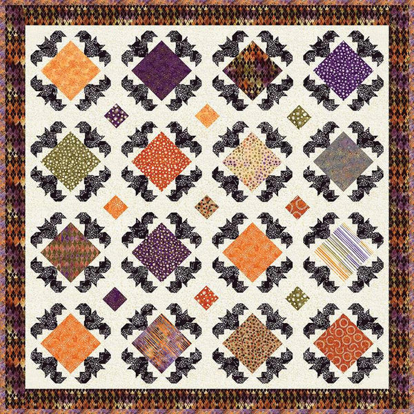 SALE In Flight Runner Quilt PATTERN P157 by Sandy Gervais - Riley Blake Design - INSTRUCTIONS Only - Bats Squares
