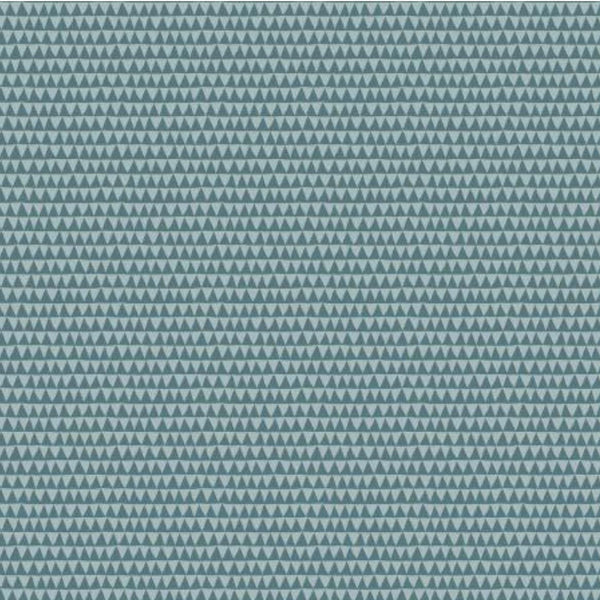18" End of Bolt - Riptide Smile C10307 Teal - Riley Blake Designs - Ocean Sea Shark Teeth Triangles Geometric Green - Quilting Cotton Fabric