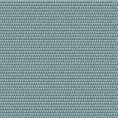 16" End of Bolt - Riptide Smile C10307 Teal - Riley Blake Designs - Ocean Sea Shark Teeth Triangles Geometric Green - Quilting Cotton Fabric
