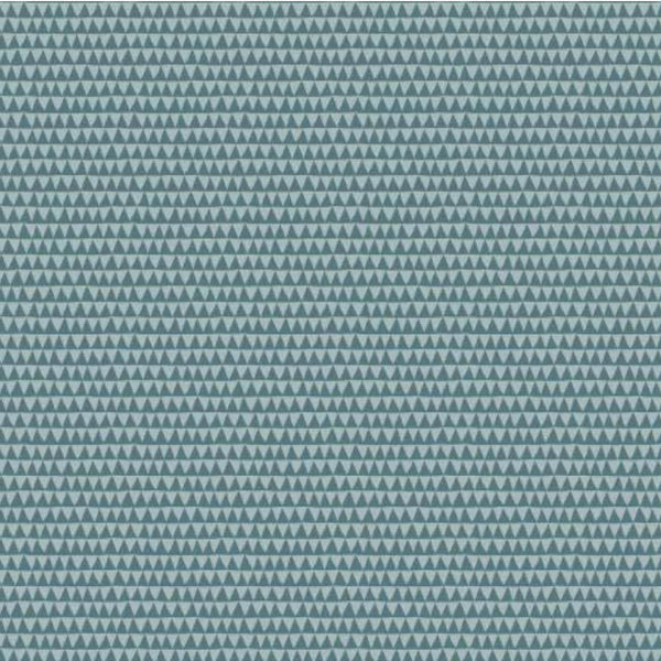 18" End of Bolt - Riptide Smile C10307 Teal - Riley Blake Designs - Ocean Sea Shark Teeth Triangles Geometric Green - Quilting Cotton Fabric