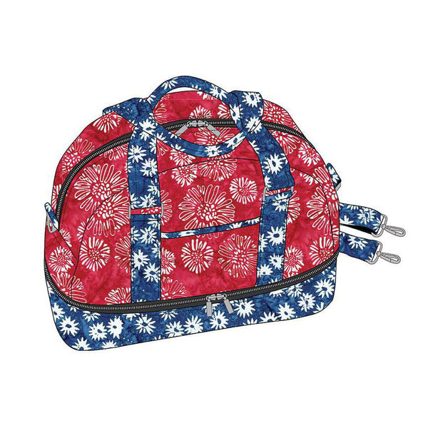 Townsend Bag PATTERN P210 by Sallie Tomato - Riley Blake Designs - INSTRUCTIONS Only - Large Zipper Carryon Travel Bag