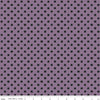 Image of the Trick or Treat Dots Plum quilting cotton fabric by Lisa Audit for Riley Blake Designs. Features dots on a purple background. Cute Little Fabric Shop