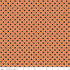 Image of the Trick or Treat Dots Orange quilting cotton fabric by Lisa Audit for Riley Blake Designs. Features dots on an orange background. Cute Little Fabric Shop