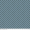 Image of the Trick or Treat Dots Dusk quilting cotton fabric by Lisa Audit for Riley Blake Designs. Features dots on a blue background. Cute Little Fabric Shop