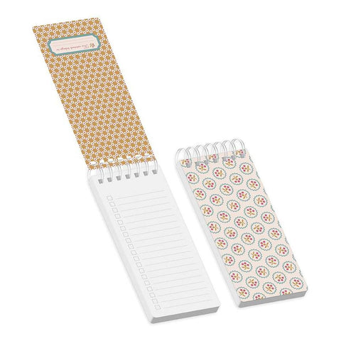 SALE Lori Holt Americana Notebook ST-40886 - Riley Blake Designs - Spiral Notebook - 100 Checklist Lines Pages - Soft Cover - 3 1/2" x 8"