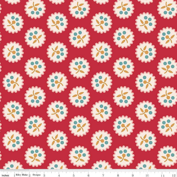 3 yard cut- Americana Betsy WIDE BACK WB16103 Berry - Riley Blake Designs - 107/108" Wide - Quilting Cotton Fabric
