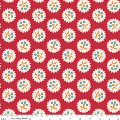 3 yard cut- Americana Betsy WIDE BACK WB16103 Berry - Riley Blake Designs - 107/108" Wide - Quilting Cotton Fabric