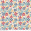 2yd 30" End of Bolt - Americana Glory Multi Patriotic Floral 108" WIDEBACK - WB16105 - Riley Blake Quilting Cotton Fabric