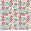 3-Yard cut - DEAL Americana Glory Multi Patriotic Floral 108" WIDEBACK - WB16105 - Riley Blake Quilting Cotton Fabric