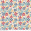 3 Yard 5" End of Bolt - Americana Glory Multi Patriotic Floral 108" WIDEBACK - WB16105 - Riley Blake Quilting Cotton Fabric