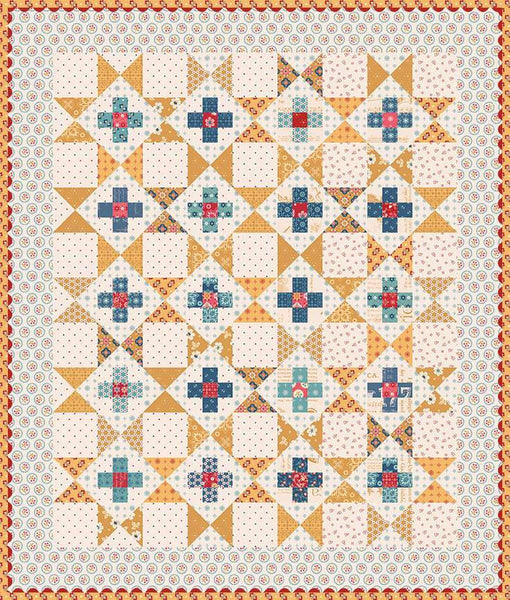 SALE Americana Oh Beautiful Flag Runner & Amber Waves Mini Boxed Quilt Kit KT-16081 - Riley Blake - Pattern Fabric - Quilting Cotton Fabric