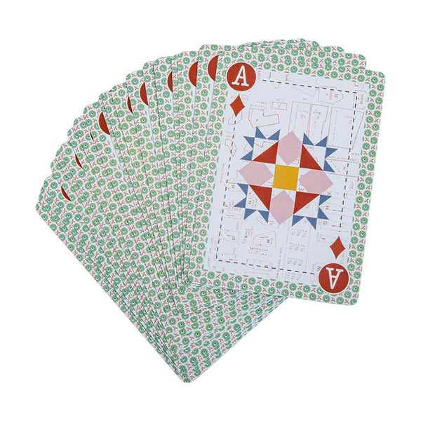 Lori Holt Home Town ST-31086 Playing Cards  - Riley Blake Designs - Bridge Size - 2 1/4" x 3 1/2" - 52 Cards