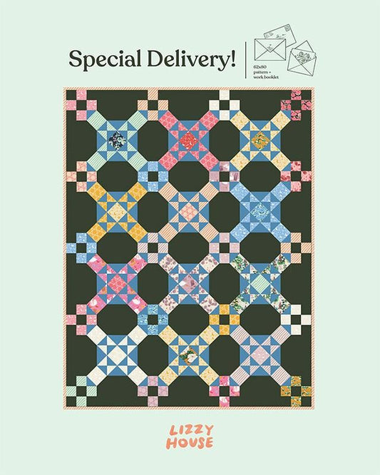 SALE Special Delivery Quilt PaTTERN LH-0010 - Lizzy House - Moda Fabrics - INSTRUCTIONS Only - Fat Eighth Friendly