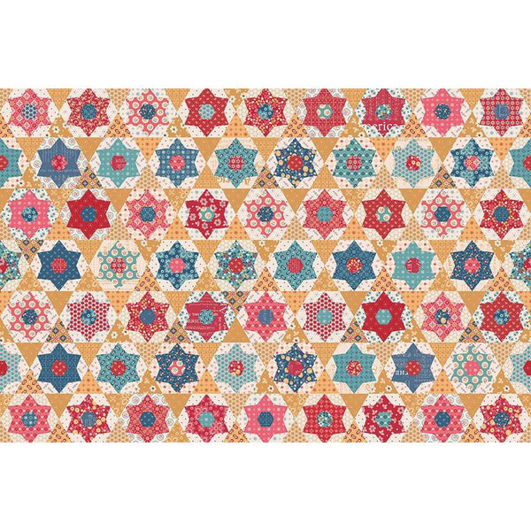 LARGE CANVAS Americana Home Decor Stars HD16101 Multi - Riley Blake - Lori Holt - Extra Wide - Lightweight Cotton Canvas