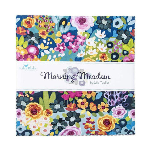 SALE Morning Meadow Layer Cake 10" Stacker Bundle - Riley Blake Designs - 42 piece Precut Pre cut - Floral - Quilting Cotton Fabric