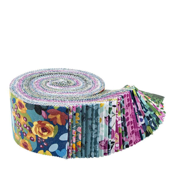 SALE Morning Meadow 2.5 Inch Rolie Polie Jelly Roll 40 pieces - Riley Blake Designs - Precut Pre cut Bundle - Flowers Floral - Cotton Fabric