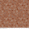 Fat Quarter End of Bolt - FLANNEL Lil Buckaroos Paisley F16021 Brown - Riley Blake - Bandana Star Paisley Horseshoe - FLANNEL Cotton Fabric