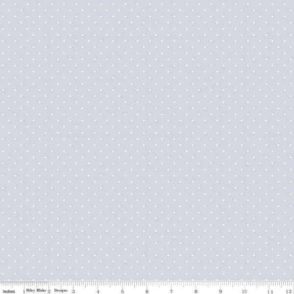SALE FLANNEL Dots F16028 Baby Blue - Riley Blake Designs - Small Dots Spots Circles - FLANNEL Cotton Fabric