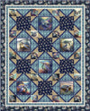 DEAL Blue Travelers Digital QUILT ToP - Sue Harvey Quilt Design - Endless Blues - QT Fabrics - Digital Quilt Top - Quilting Cotton